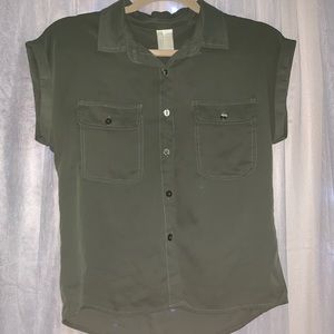 Olive Green Button Down Shirt